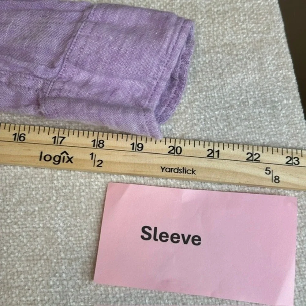 J. Crew Men's Light Purple Long Sleeve Linen Button Up Shirt XXL